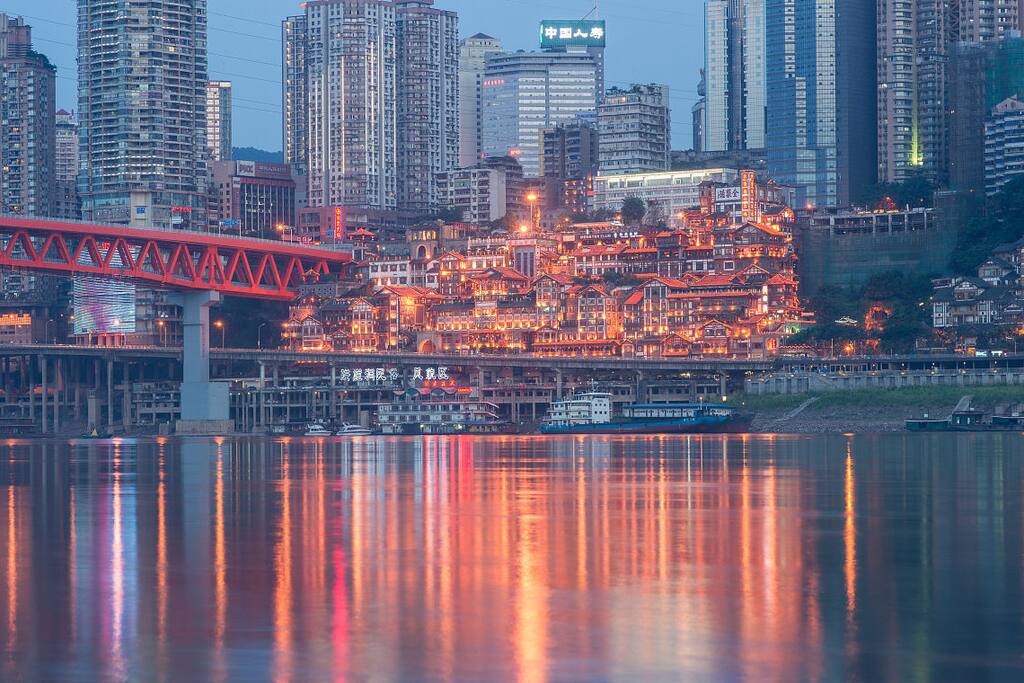 江边夜景,洪崖洞