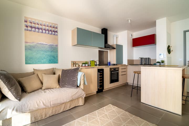 Le 66 Poincaré : Apt Standing 2 Prs, Clim, Parking - Baie des Milliardaires d'Antibes
