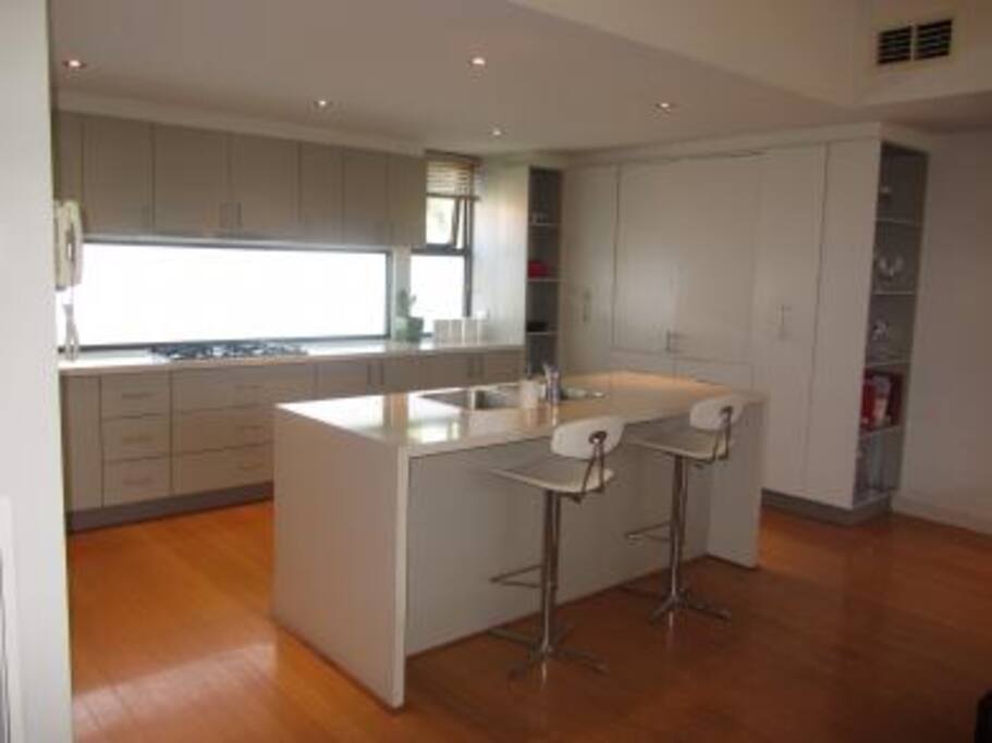 Large, open-plan kitchen