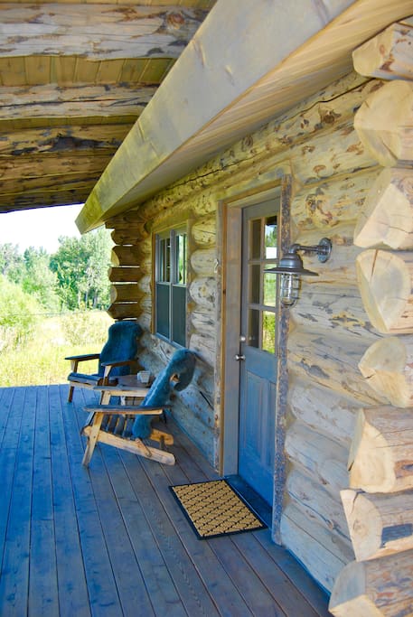 Enjoy the soothing sounds of Rock Creek from the spacious front porch