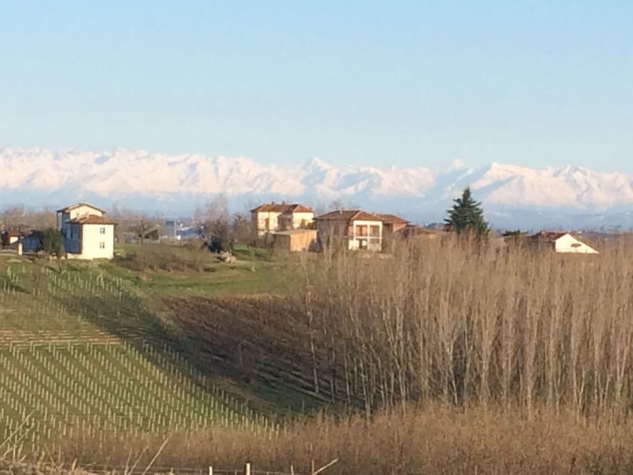 View west to the Alps