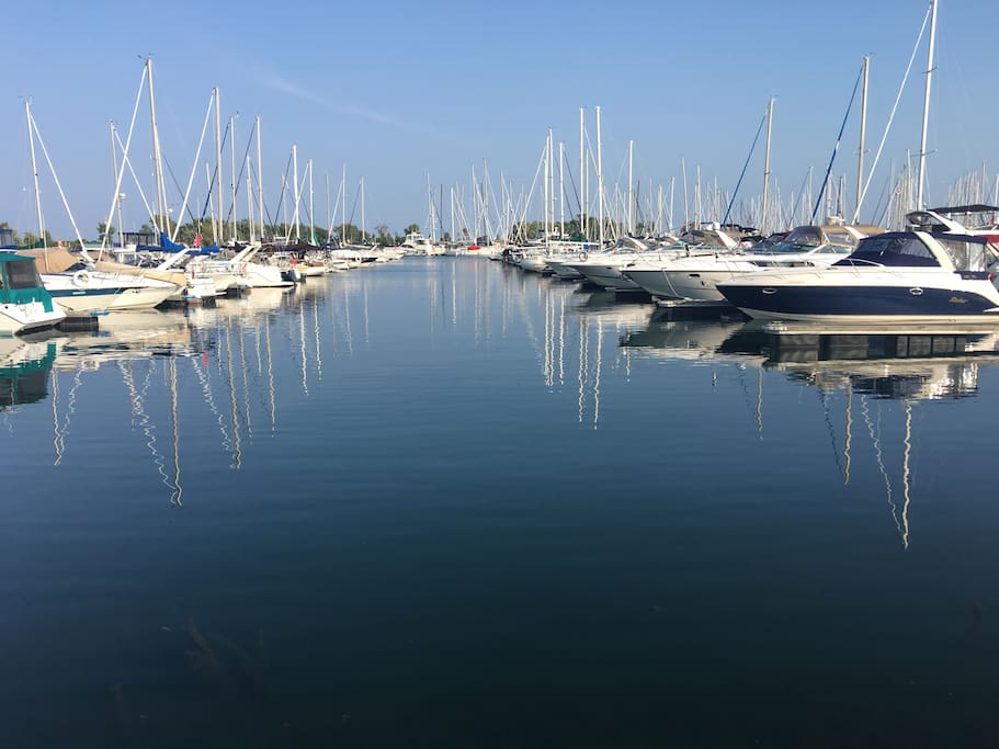 Lakefront Promenade Marina, 12 mins walk from the house