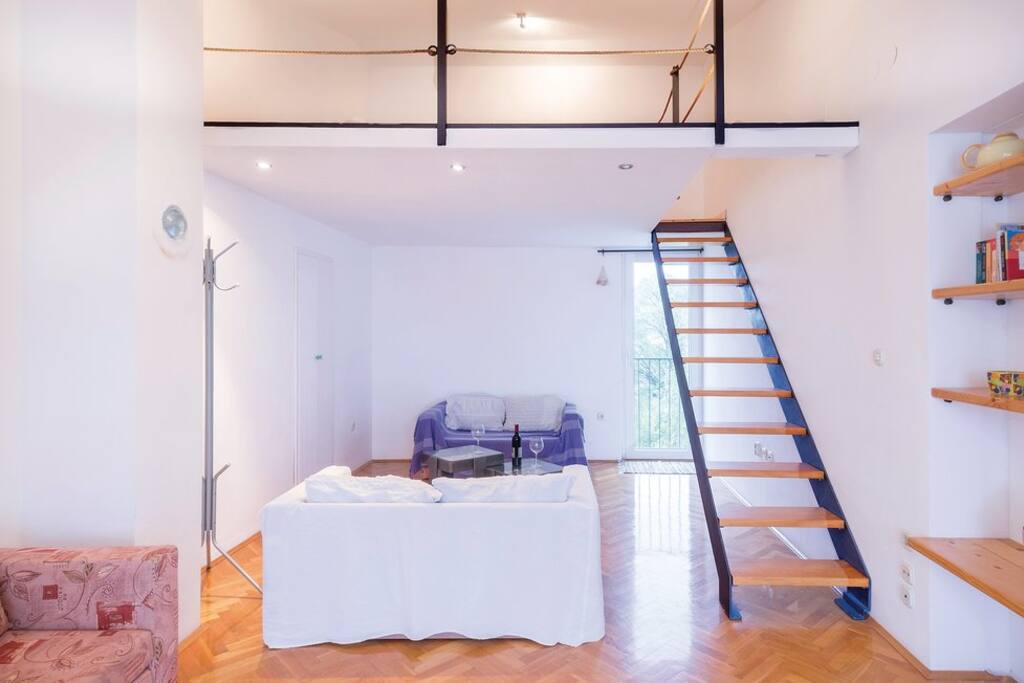 Living room and loft