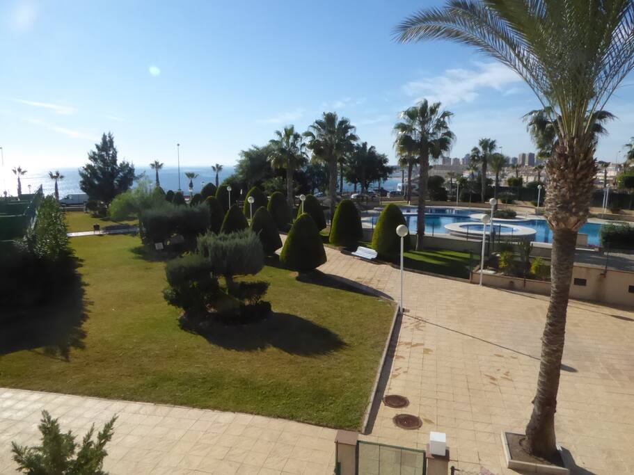 Blick vom Balkon