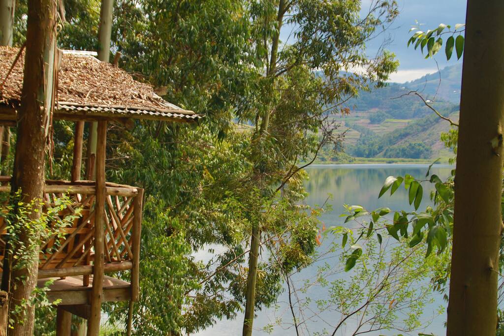 View of the lake from Elephant Cottage veranda