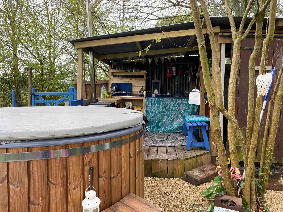 Yurts lake district top with hot tub