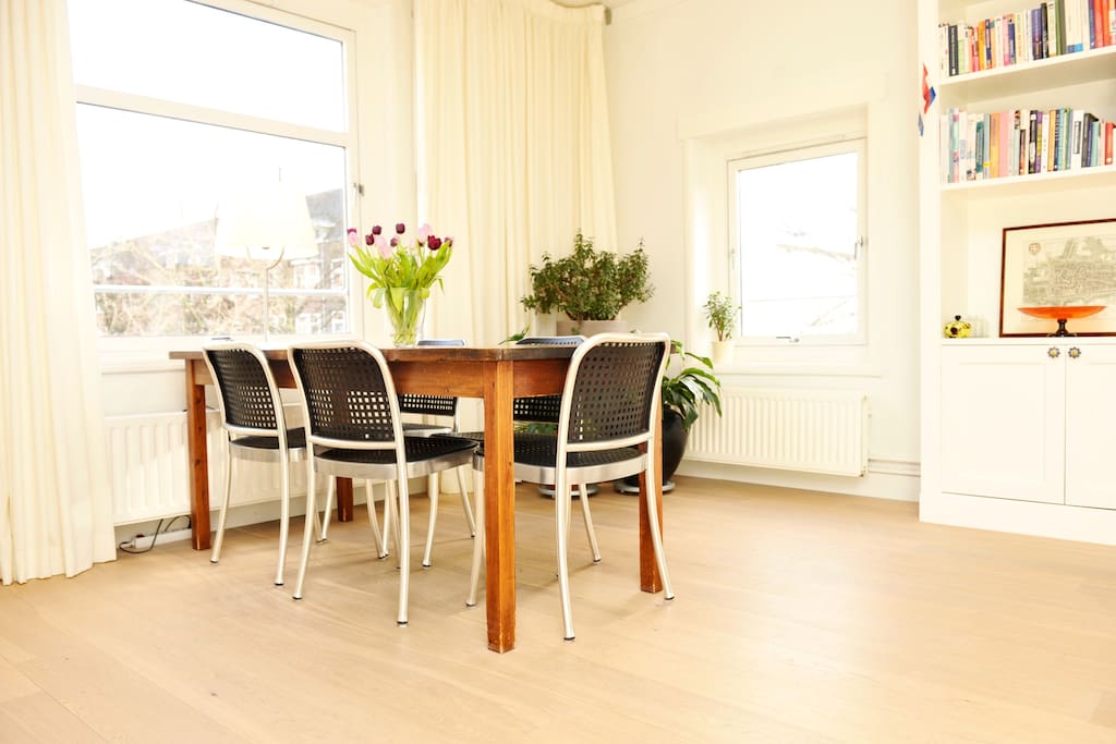 Dining table in living room