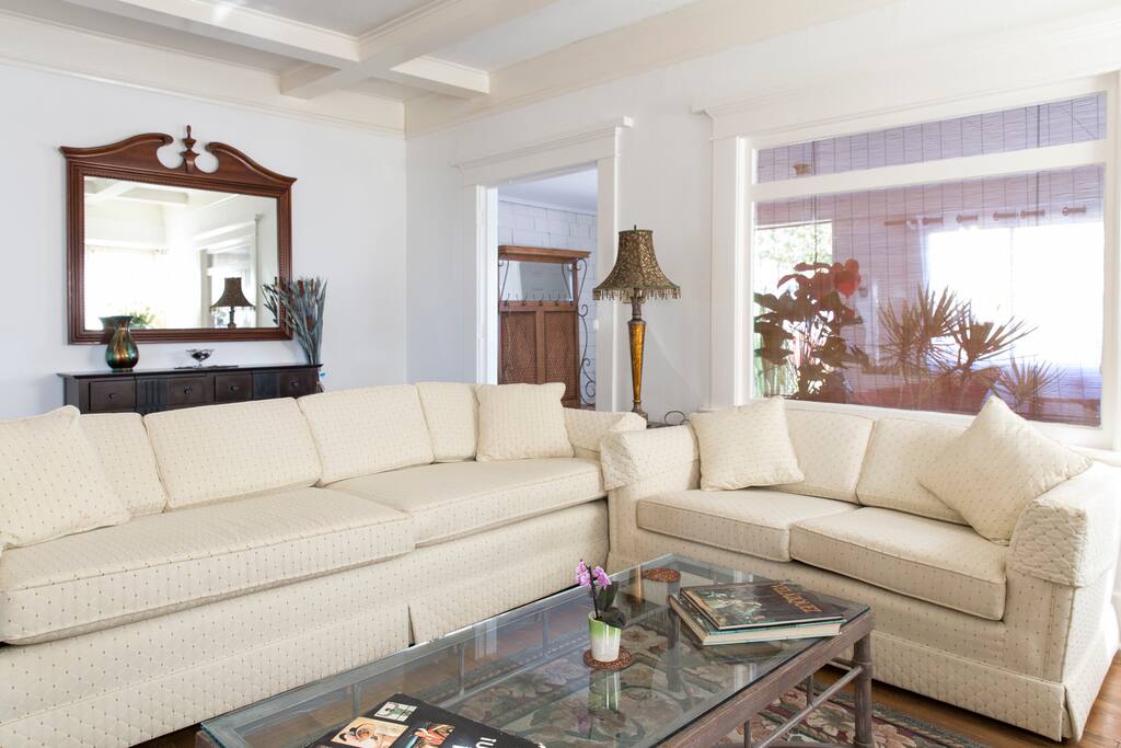 Well lit living room