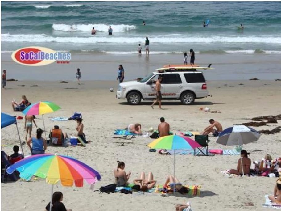 Beautiful, warm beach just steps away.