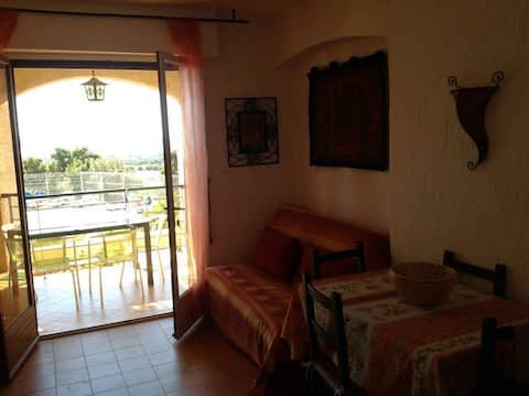 Popular Airbnb listing: Appt - terrace with sea view - swimming pools SALDUCCIO LUMIO in Lumio