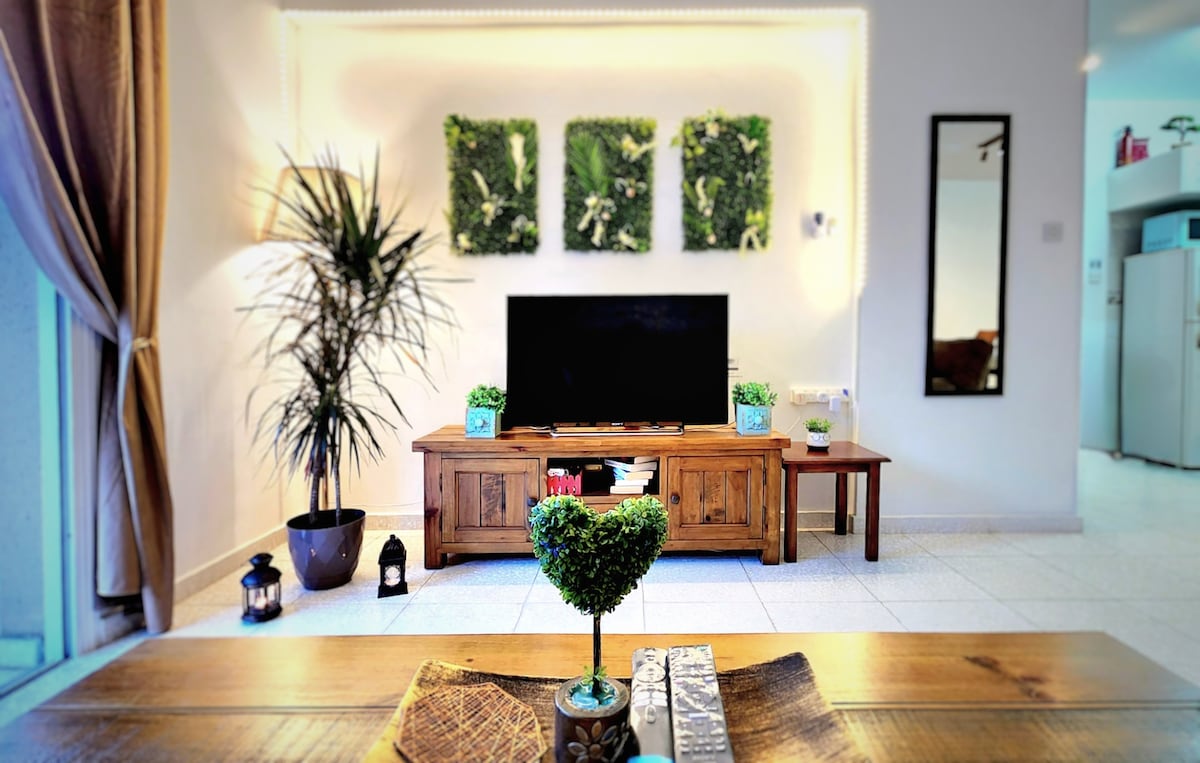 从大沙发欣赏美景。 可观看Netflix和YouTube应用程序的智能电视，可供个人凭证使用。 