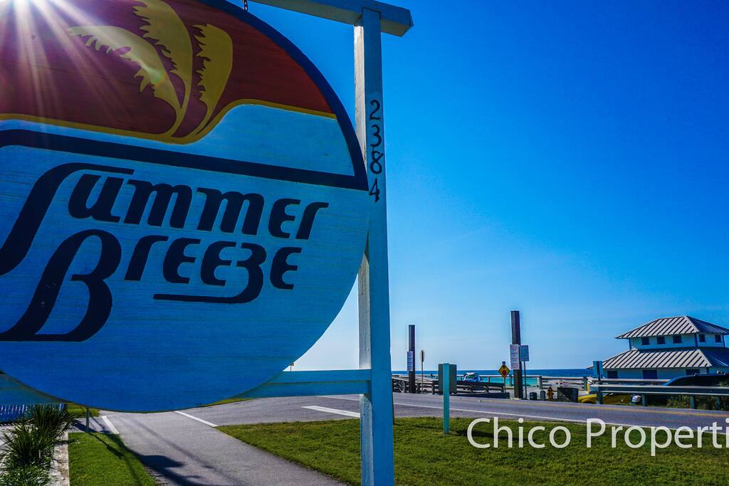The Summer Breeze Complex is directly across the street from Miramar Beach.
