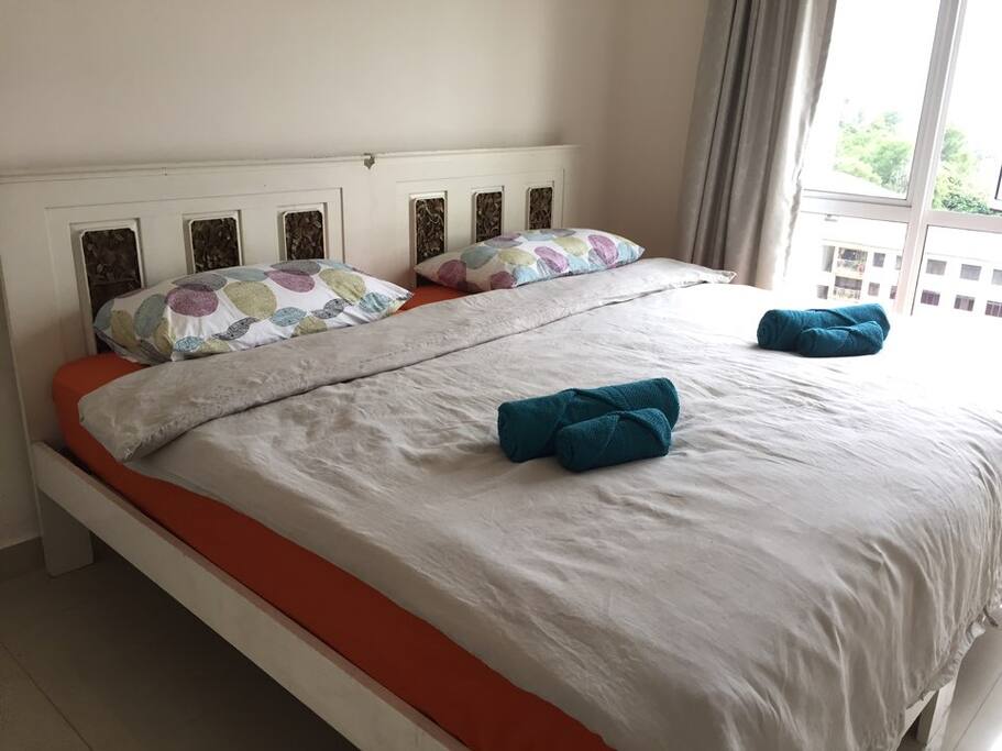 twin super single bedroom with nice view