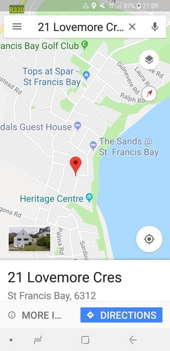 Our house is the red flag! Really close to the ocean.