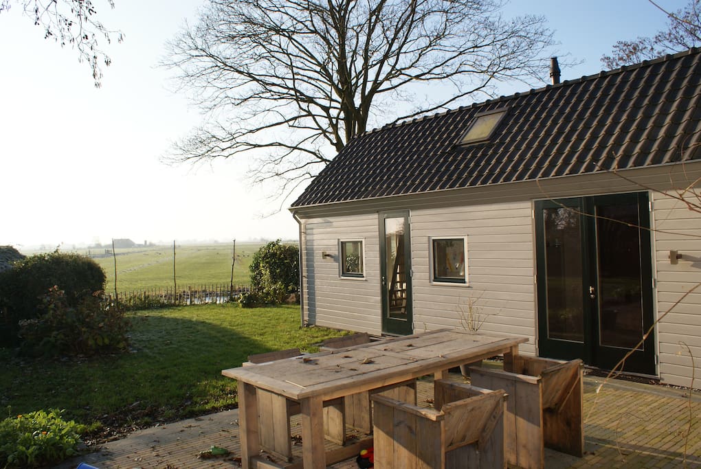 This is the garden house with view of kilometers of green grass.