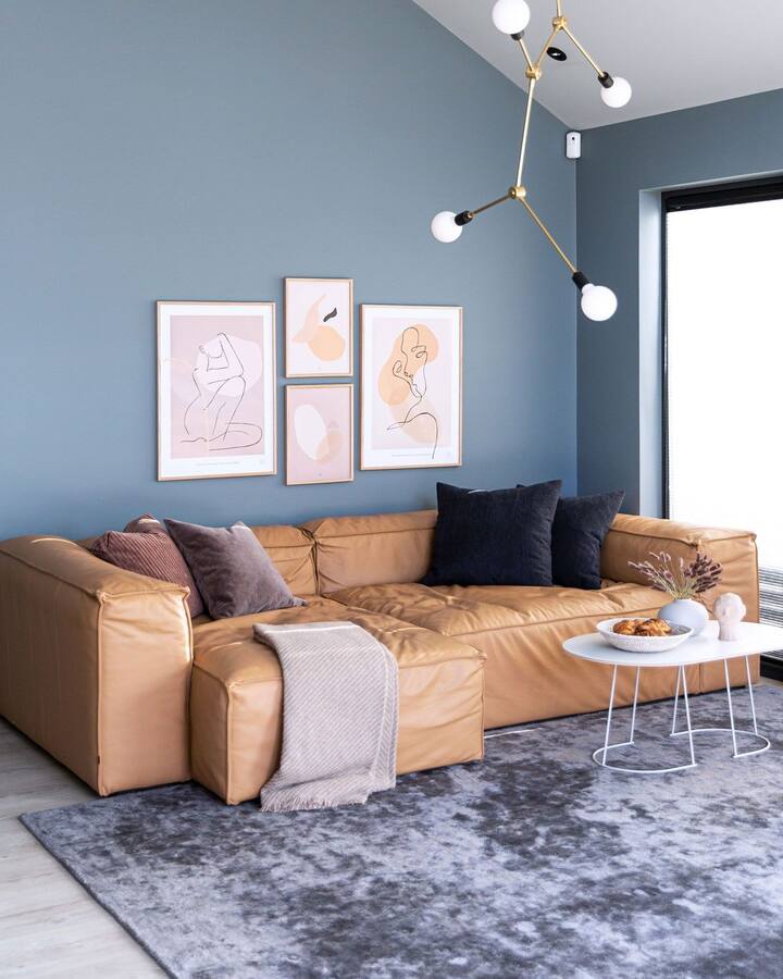 Მისაღებ ოთახში გვაქვს კომფორტული დივანი შაის-ლაუნჯით, რომელიც შეიძლება აღმოჩნდეს გასაშლელ დივანზე (ფოტოზე ნაჩვენებია მსგავსი დივანი, რომელიც წარსულში გვქონდა)  + ორი სავარძელი. Ამჟამად ამ კედლის გასწვრივ ტელევიზორია, რომლისკენაც ტახტია მიმართული.