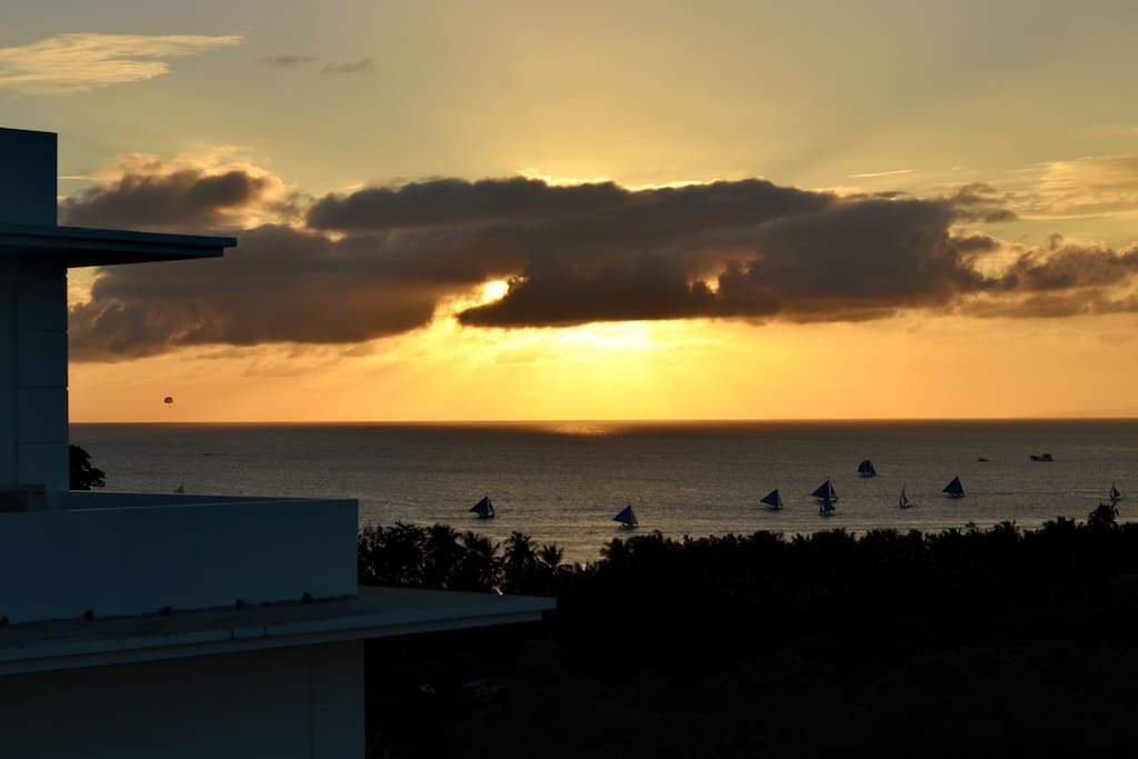 Sunset from the roof deck.