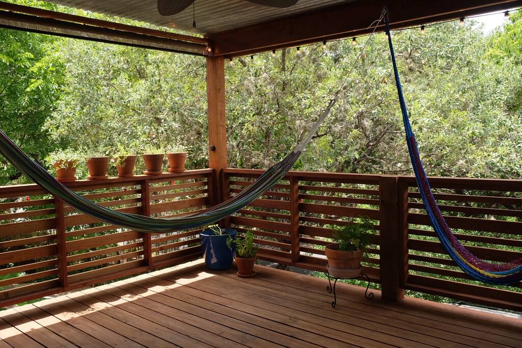 Elevated Front Deck Overlooking Stacy Park