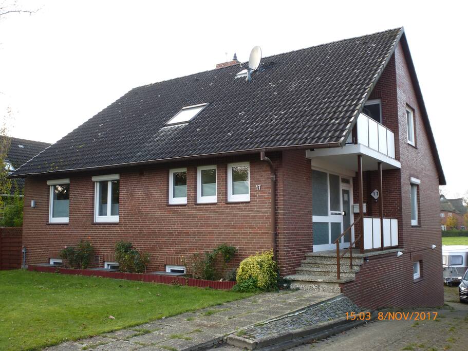 Sicht auf das Haus bei der Ankunft