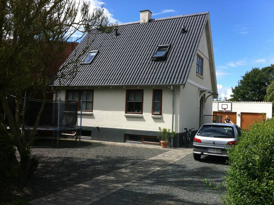 The House is from 1950 and totally renovated from A - Z. And old Villa with its quite own charme