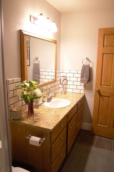 This is the guest bath. It will be private if the other bedroom is not occupied.