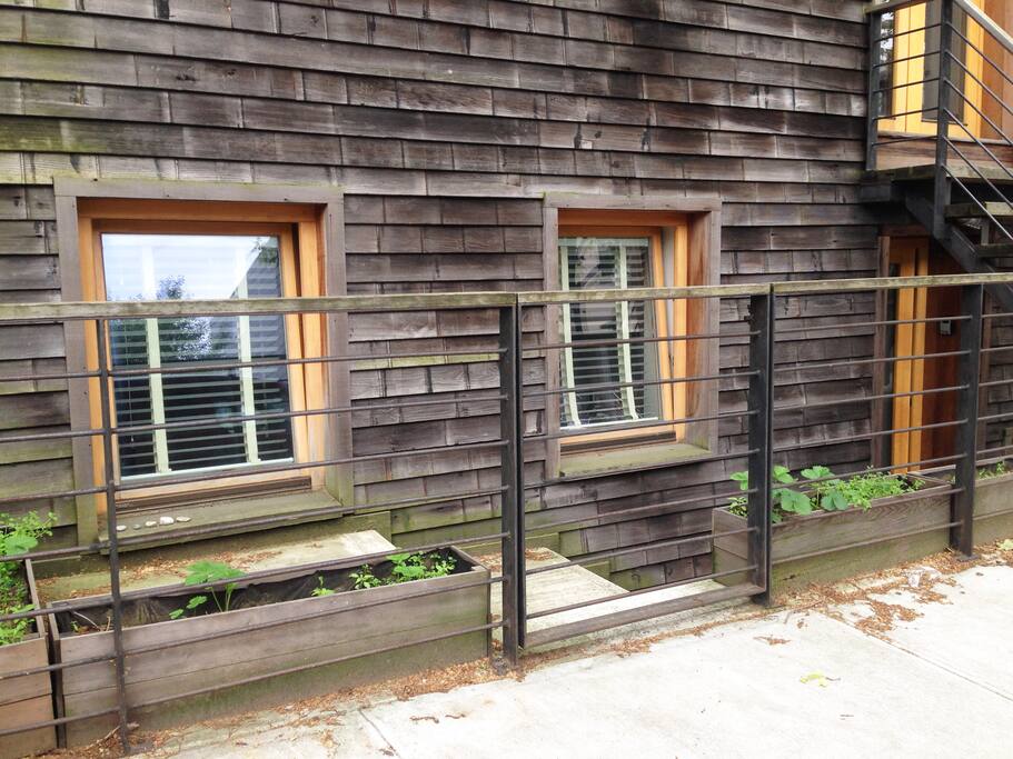 The guest room is located on the ground floor of our house