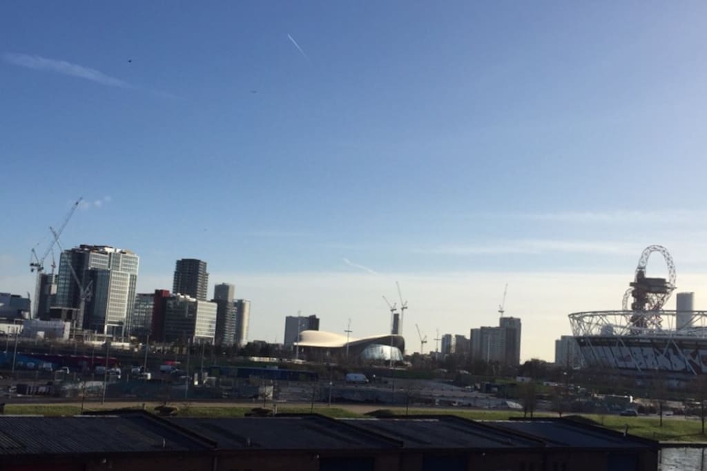 view to Westfield shopping centre and Queen Elisabeth Park + Olympic stadium