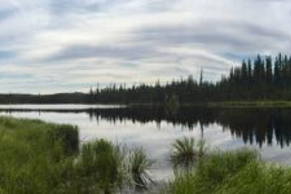 Hike to "Oh Wow!" lake, just a couple of miles from our house.