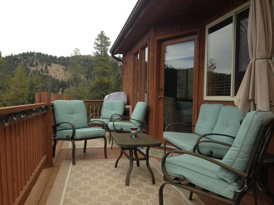 Conversation patio furniture - great for outside gatherings.