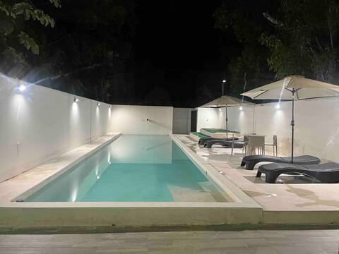 Large house/private pool 5 minutes from the beach
