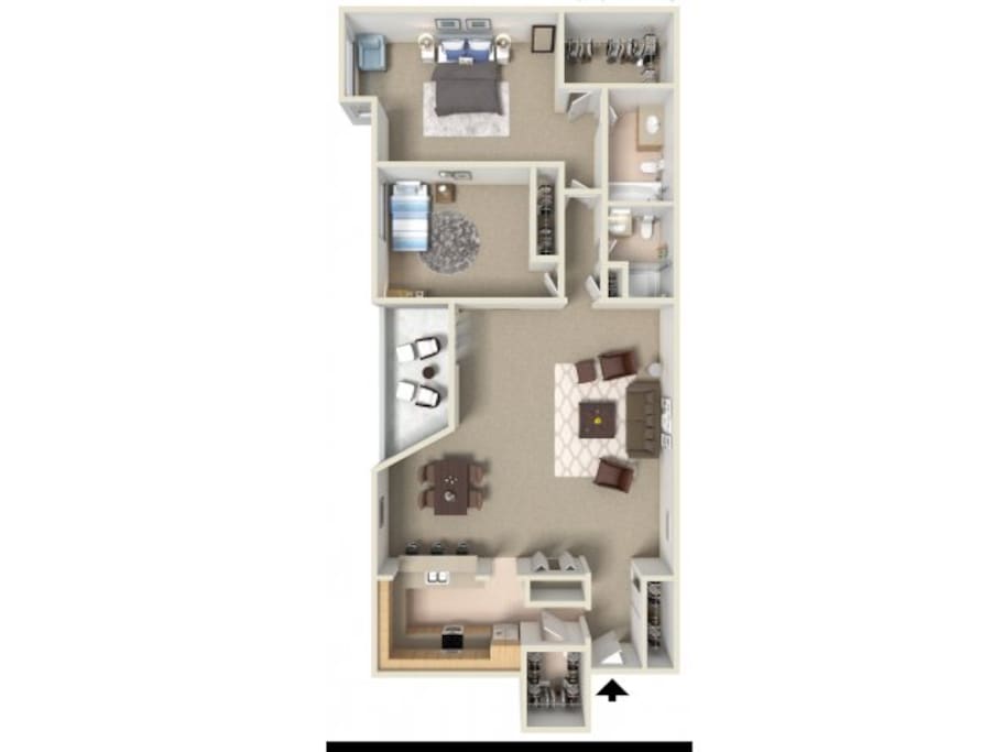 Floor plan of the entire apartment