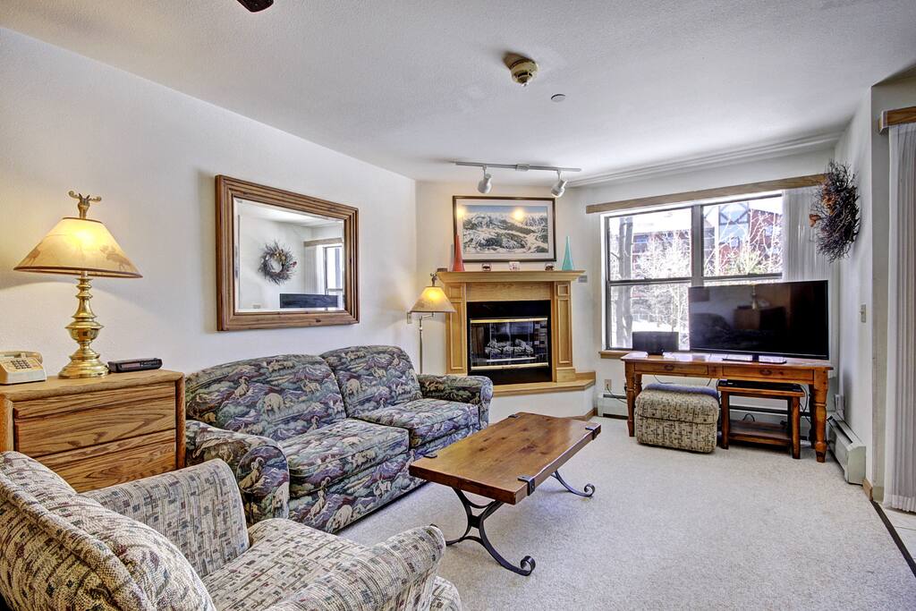 The living area is bright and cozy.
