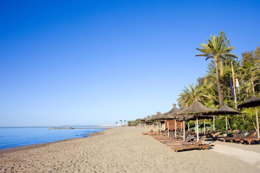 Beach in Puerto Banus nearby