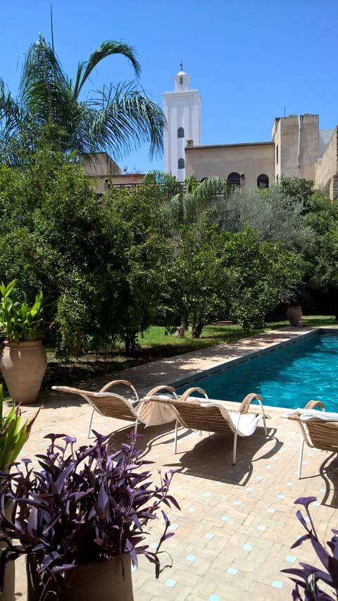 Luxury Riad with magnificent garden&pool