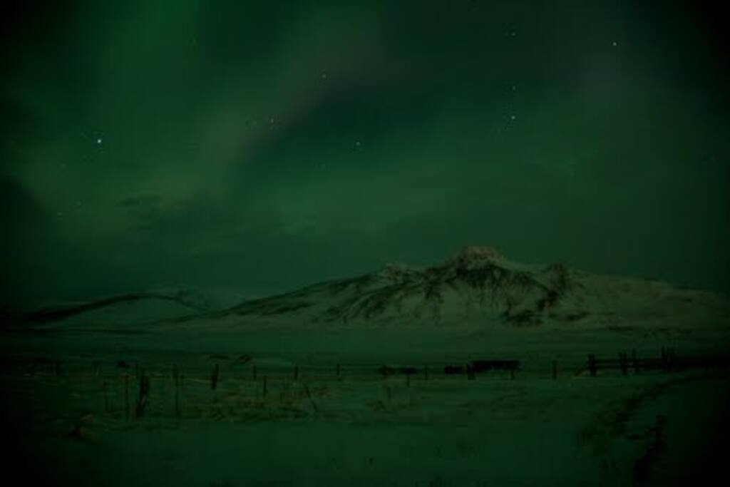 Mountain Spákonufell where our house is located by