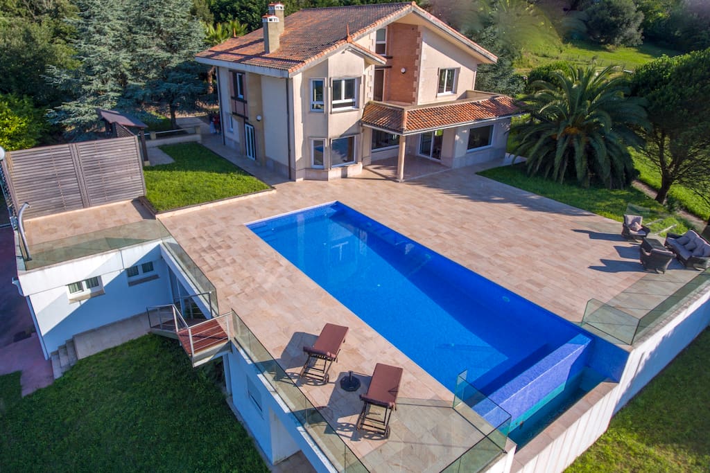 Air view to the villa