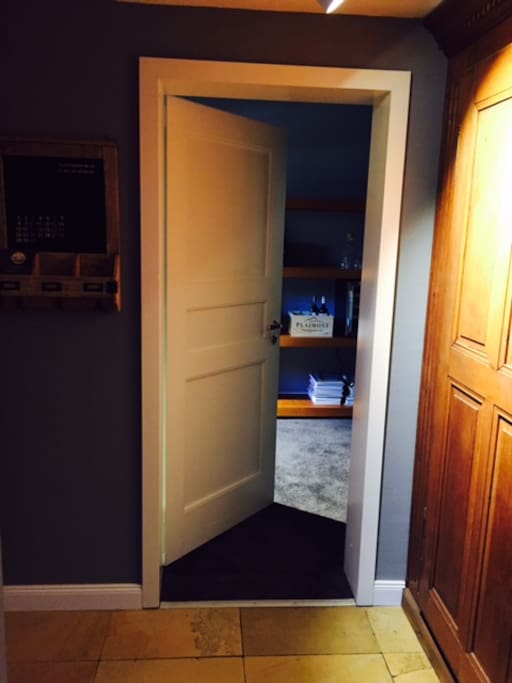 The entrance to the room