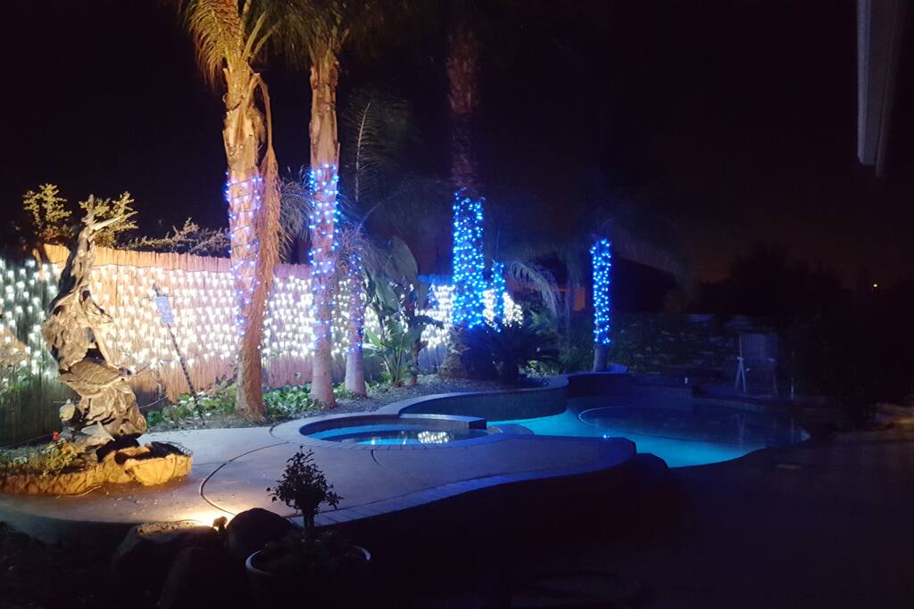 pool at night