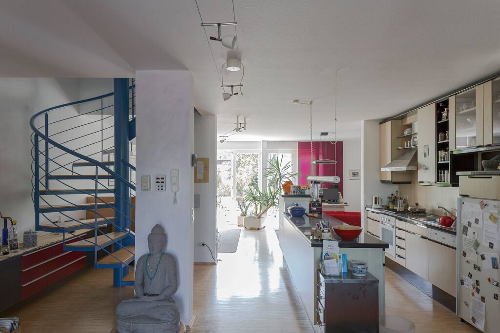 Küche-Ess-Wohnzimmer Blick nach Süden