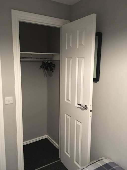 Lots of space for you to store everything and hang up your clothes