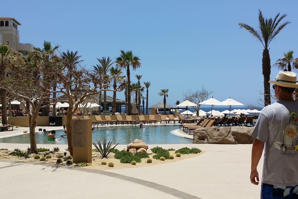 Main pool. There are three infinity pools