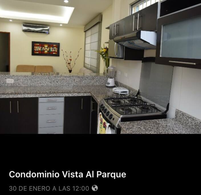 Cocina con vista al living.