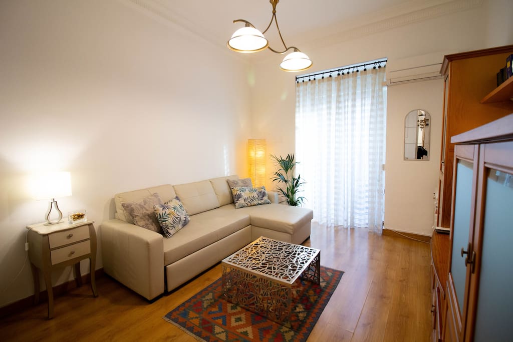 Salón con sofá cama
