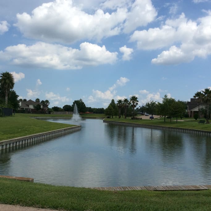 Lake around neighborhoods.