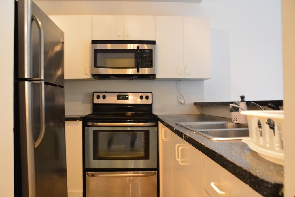 Make a delicious meal in the kitchen with a variety of appliances.