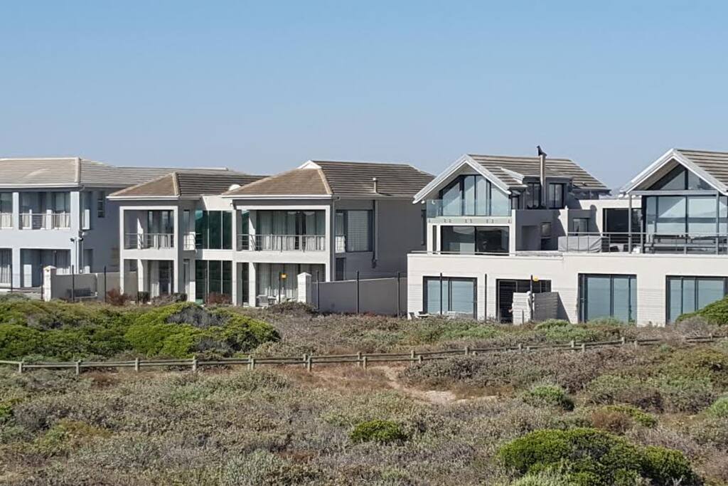Front view of security complex from Beach side