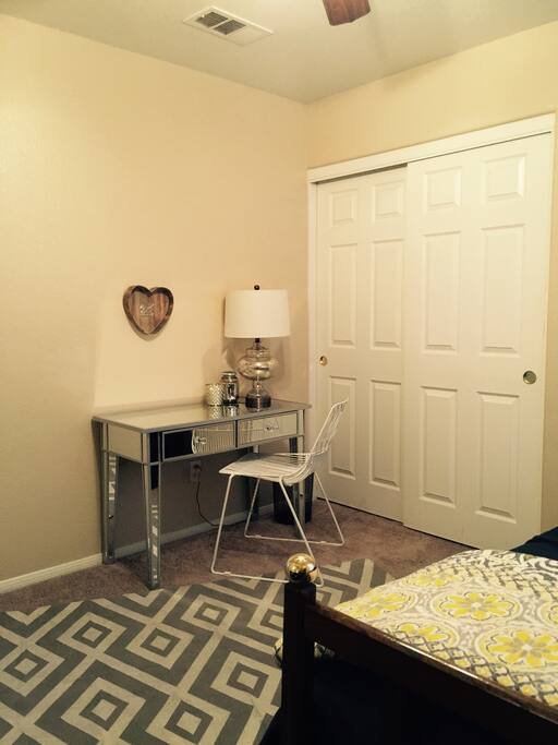 Mirrored Desk and Chair