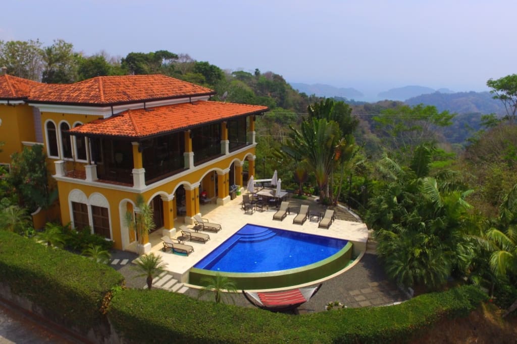 Aerial shoot from the house.