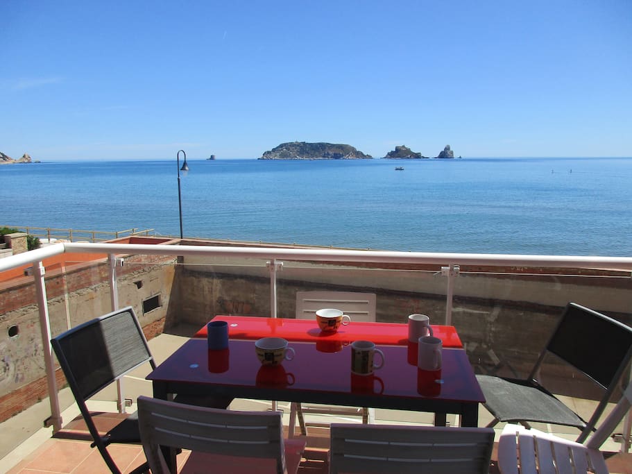 Terraza con vistas al mar