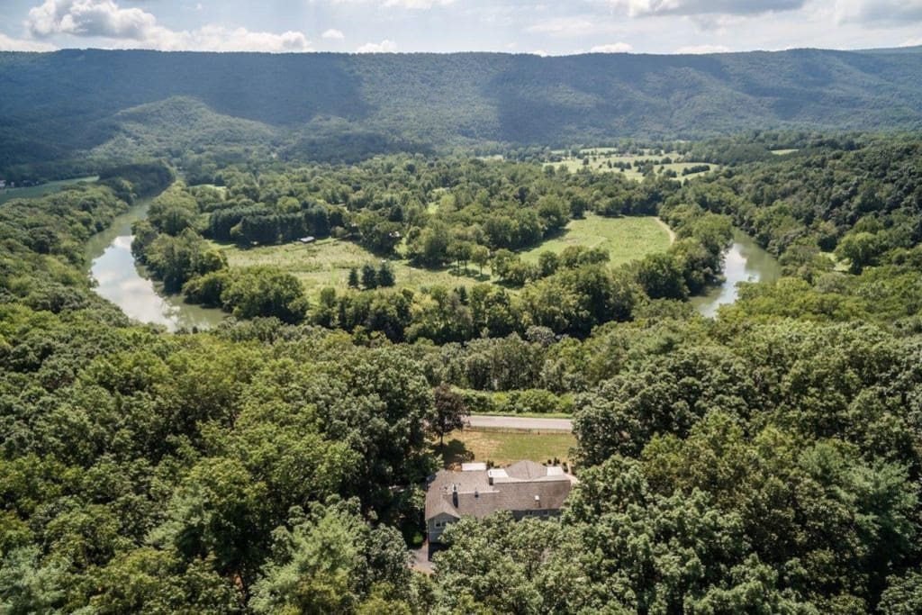 An aerial view